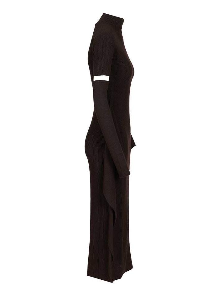 Federica Tosi Cashmere Blend Long Dress Dresses - Brown | a51f6094d5767503ae945ac4bb28cb86b3ccac01
