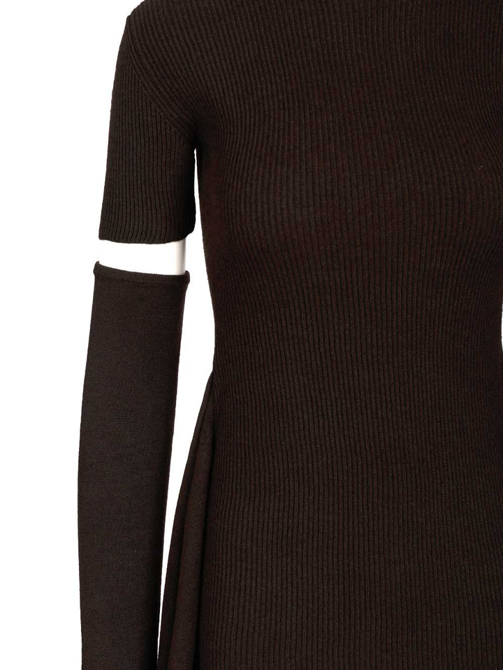 Federica Tosi Cashmere Blend Long Dress Dresses - Brown | e4a9229f9648ebf2c1c211010620429518b8ef20