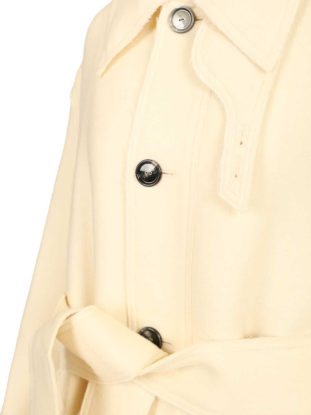 Ami Belted Raincoat Coats - Beige | 1f1514b763f7fa357c7219ebca4a0c33ab83c196