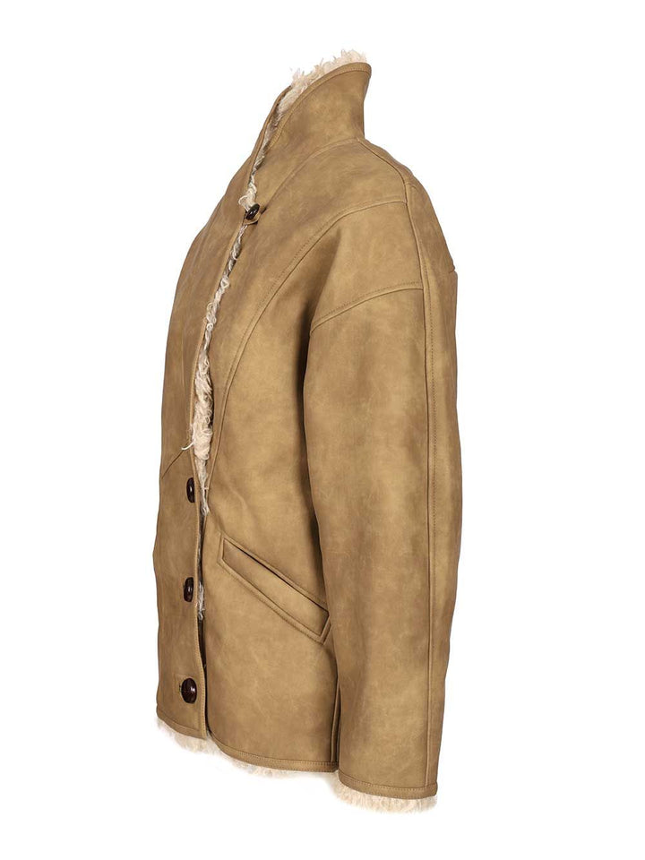 Marant Etoile Clea Coats - Brown | e09792f08b8316b2624eadbc8daa7732e4726280