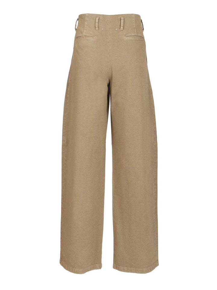 Golden Goose Deluxe Brand Wide Leg Trousers - Green | 14262ccc51c42b5645e32d7b687987acfdc121da