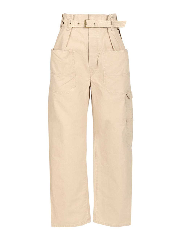 Marant Etoile Mathilda Trousers - Beige | df8d1a6728ad8318bfa8662883d94e356e097d83
