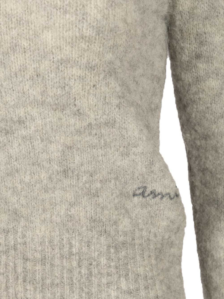 Ami Wool And Alpaca Knit Sweater Knitwear - Grey | 9450b286b50672f012b7fd606729cbacc8fe09d0