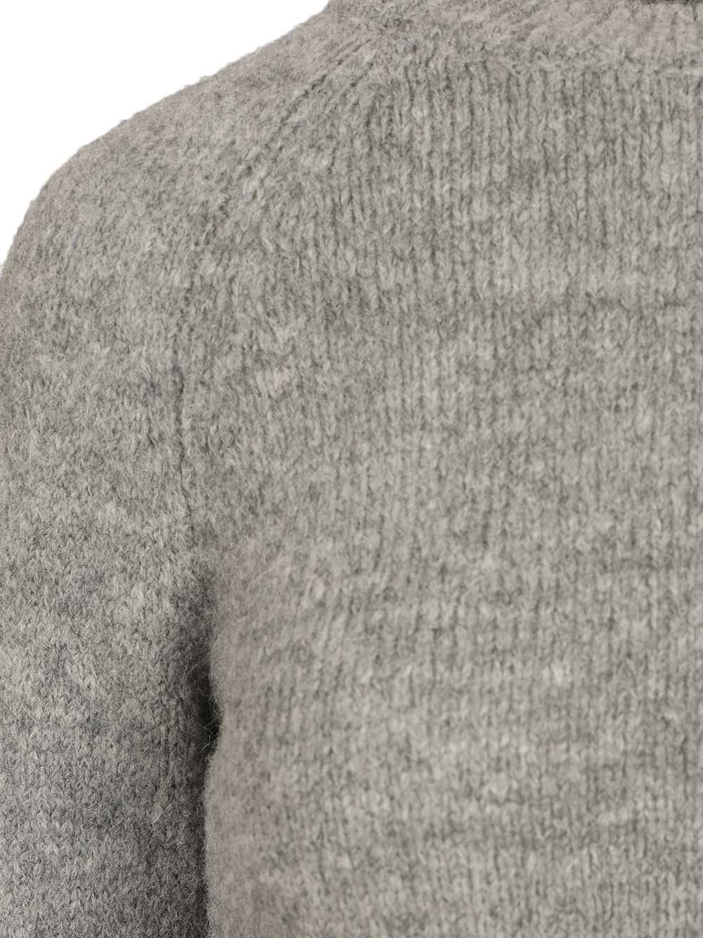 Dries Van Noten Fitted Sweater Knitwear - Grey | 62a7d5e6d4b8777132e429bda9d97156f4d3b1f4