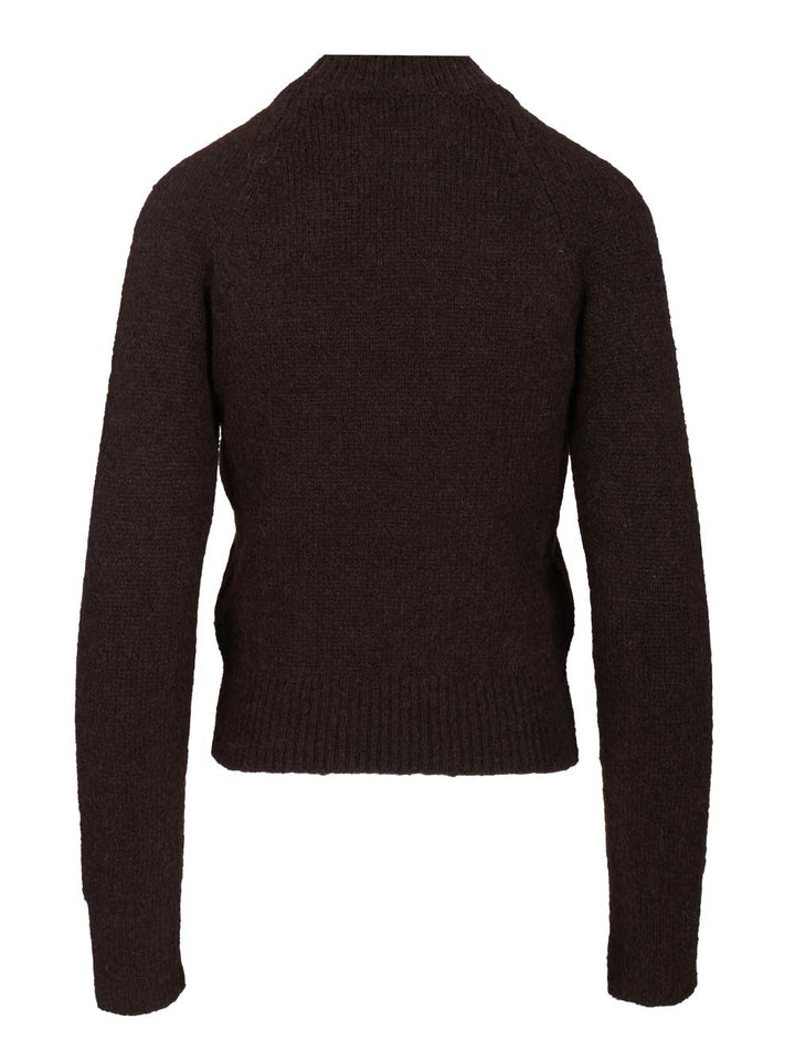 Dries Van Noten Fitted Sweater Knitwear - Brown | 9f0ee4bebc281946829d5cd0fd93f7f4e75c2567