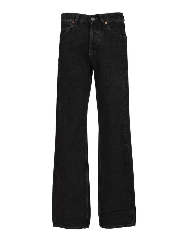 Saint Laurent V-Neck Jeans - Black | 8658d95e265297c97dc8a858dda512028dd6de44
