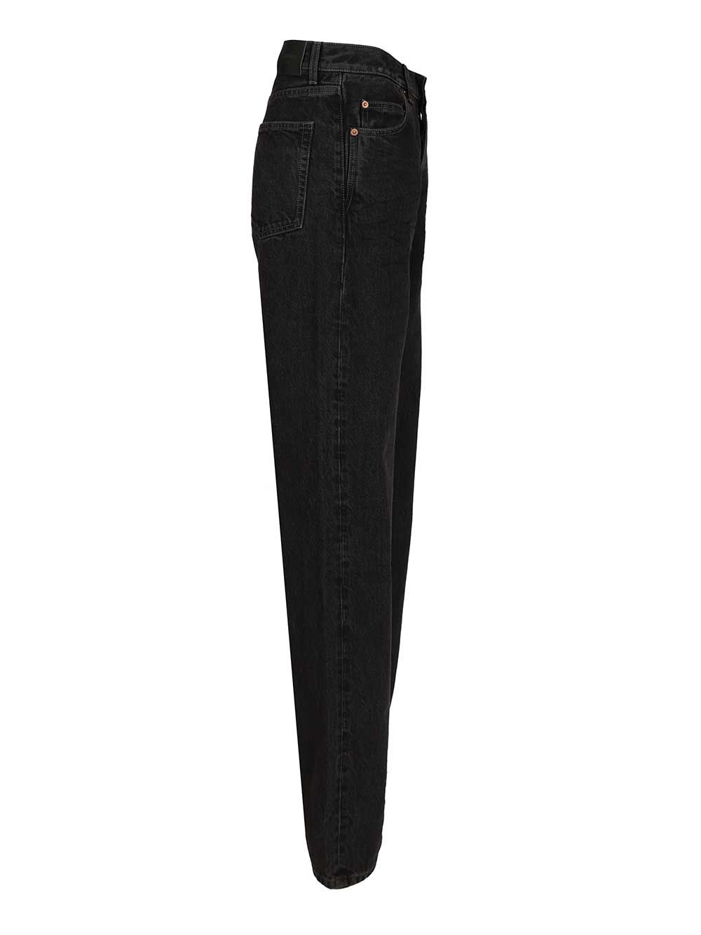 Saint Laurent V-Neck Jeans - Black | 4873d5909803183cbb60a95f9a592155d7d2376a