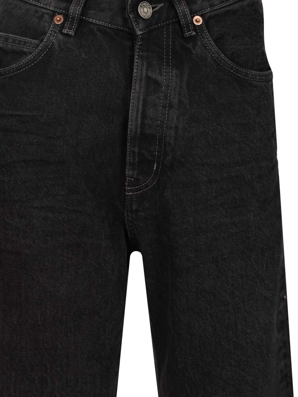 Saint Laurent V-Neck Jeans - Black | 50415af74a5d0c76b030ccaad787119cbef98e94