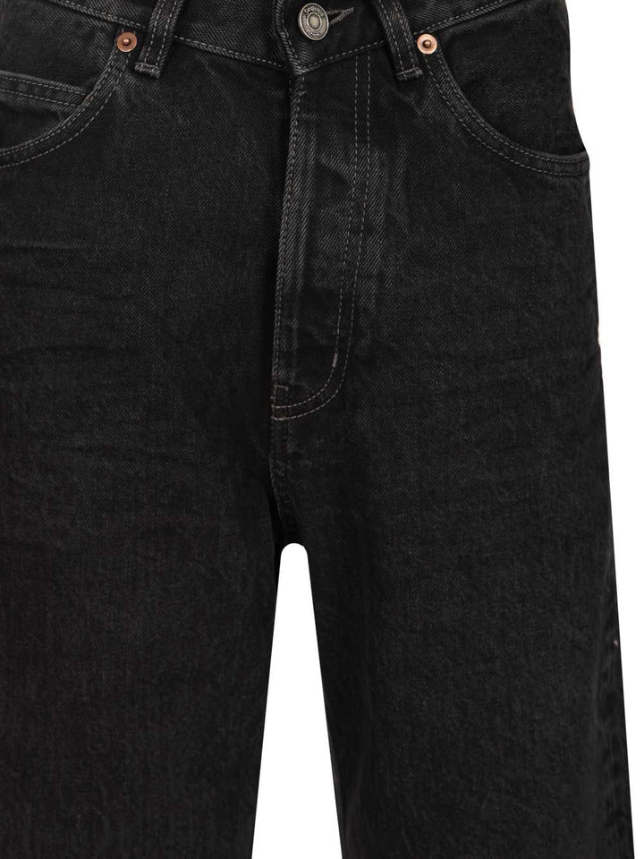 Saint Laurent V-Neck Jeans - Black | 50415af74a5d0c76b030ccaad787119cbef98e94