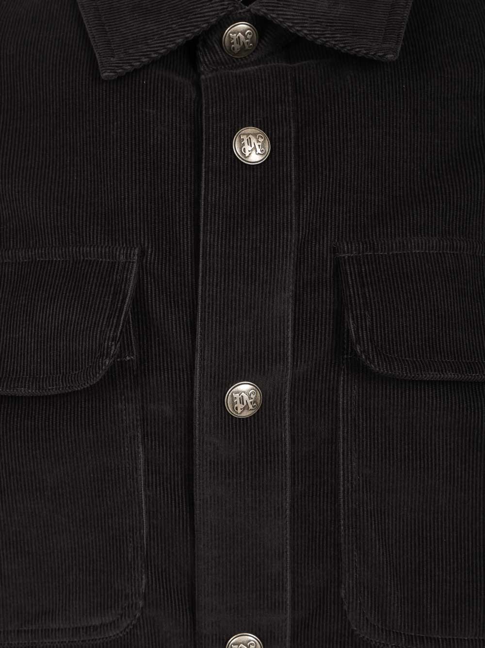 Palm Angels Corduroy Shirt Jacket Shirts - Grey | d317235d44e50570cedf56f651ec52badcb3edb5