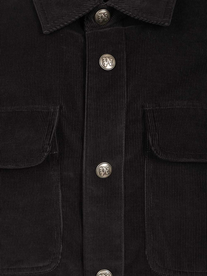 Palm Angels Corduroy Shirt Jacket Shirts - Grey | d317235d44e50570cedf56f651ec52badcb3edb5