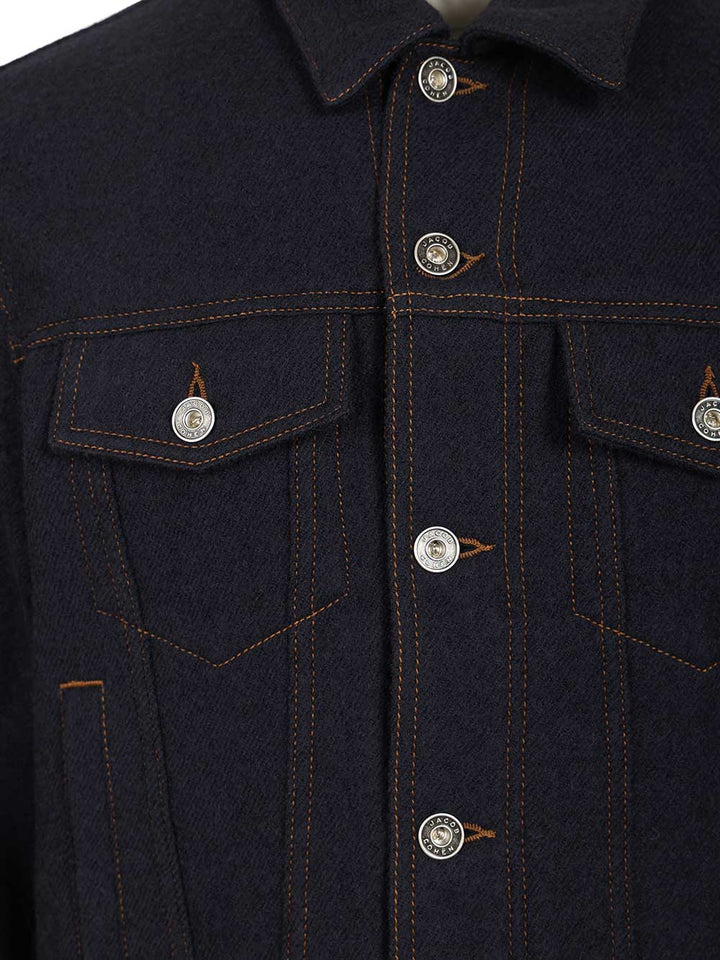 Jacob Cohen Wool Trucker Jacket Jackets - Blue | e246196b0472e8b8fb4818aa552fbca456b09259