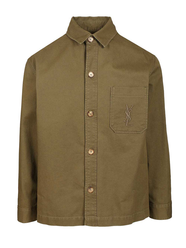 Saint Laurent Cassandre Overshirt Jackets - Green | 8322ff172a2b0b24344c9fe6c7e6d073497be4f1