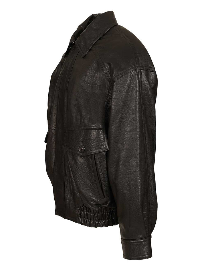 Saint Laurent Puffer Bomber Jacket Jackets - Black | 457f83fb86a648129e40e78b9c6e5dc168100093