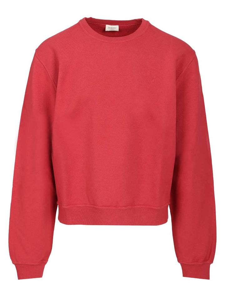 Saint Laurent Cotton Sweatshirt Sweatshirts - Red | a0e0923646463faea77727b8c745f47bdb1915c8