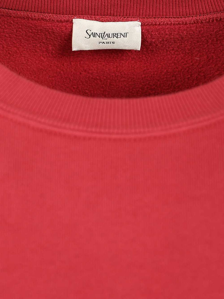 Saint Laurent Cotton Sweatshirt Sweatshirts - Red | a6acd35d62ecddc857b27d51e7aaaa5a279e68c8