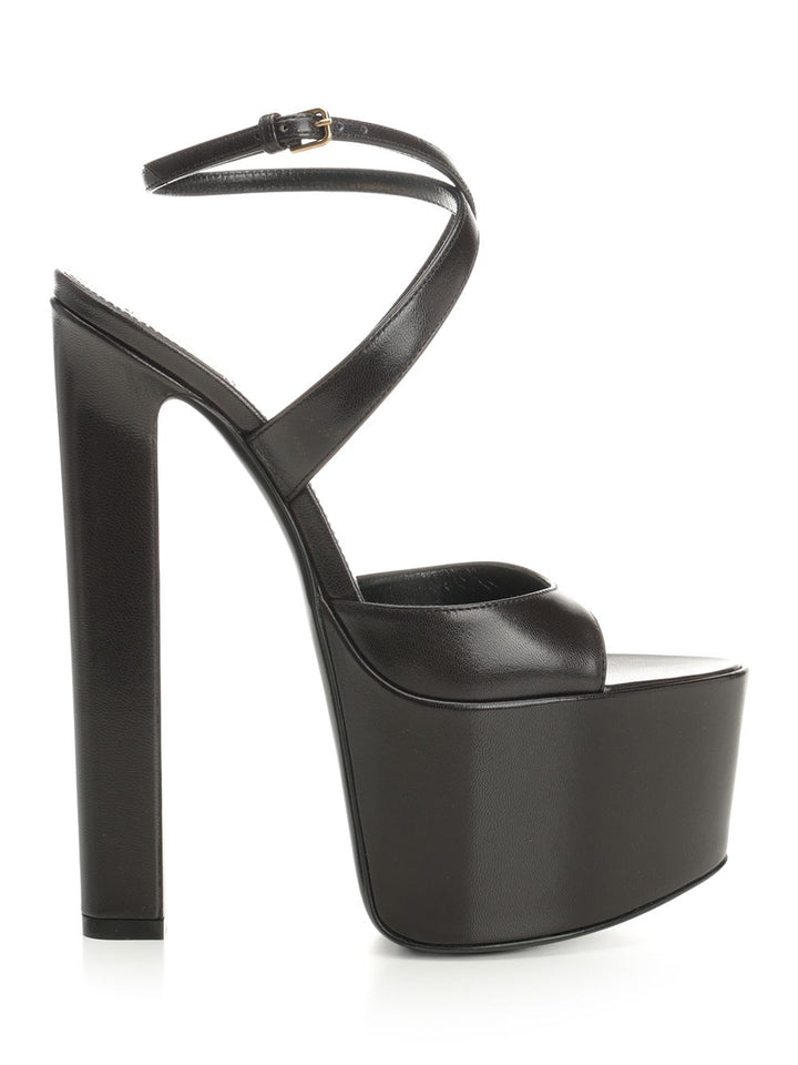 Saint Laurent Rossy Sandals - Brown | eaf3cc6599b9eb3d79023af2a1b9817cc0798087