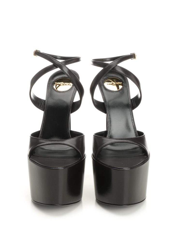 Saint Laurent Rossy Sandals - Brown | 0e771145f952fe1f777f1700856f72bb88982684