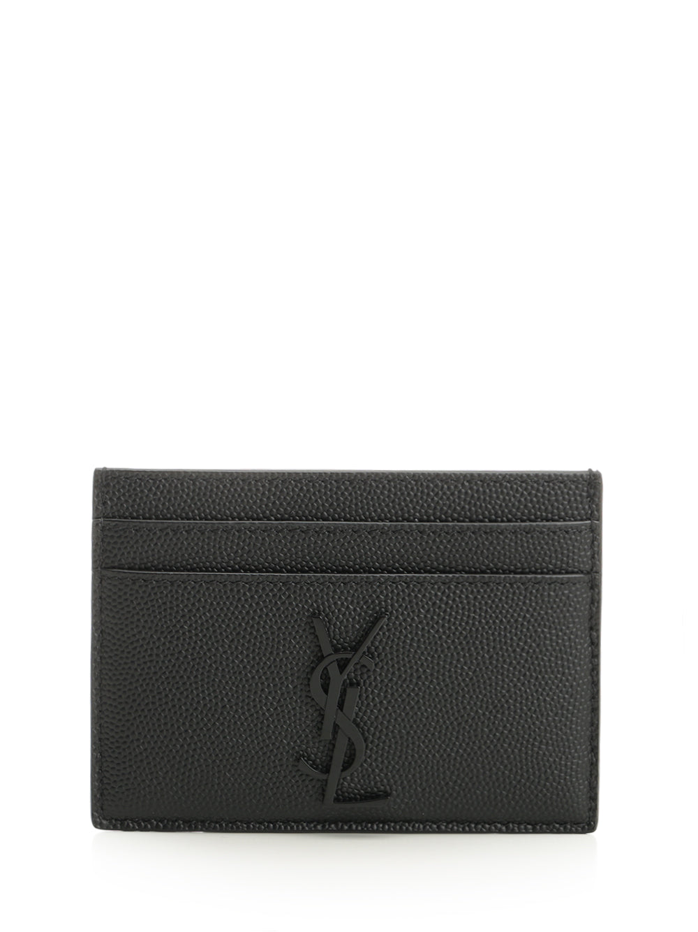 Saint Laurent Cassandre Card Holder Wallets - Black | ee038af58f1a7932e0b65905b82e2a4645c44312