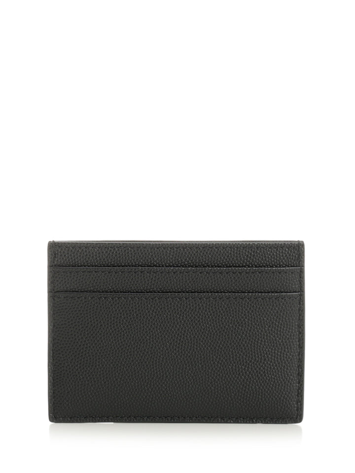 Saint Laurent Cassandre Card Holder Wallets - Black | 7336119e0695589e5b6d6776751d909eba45ca69