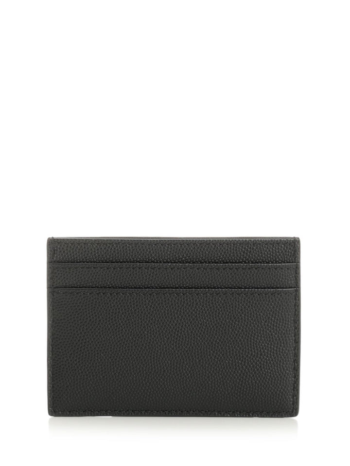 Saint Laurent Cassandre Card Holder Wallets - Black | 9ab528e595920b0cee25811afc6c36c99302bcea