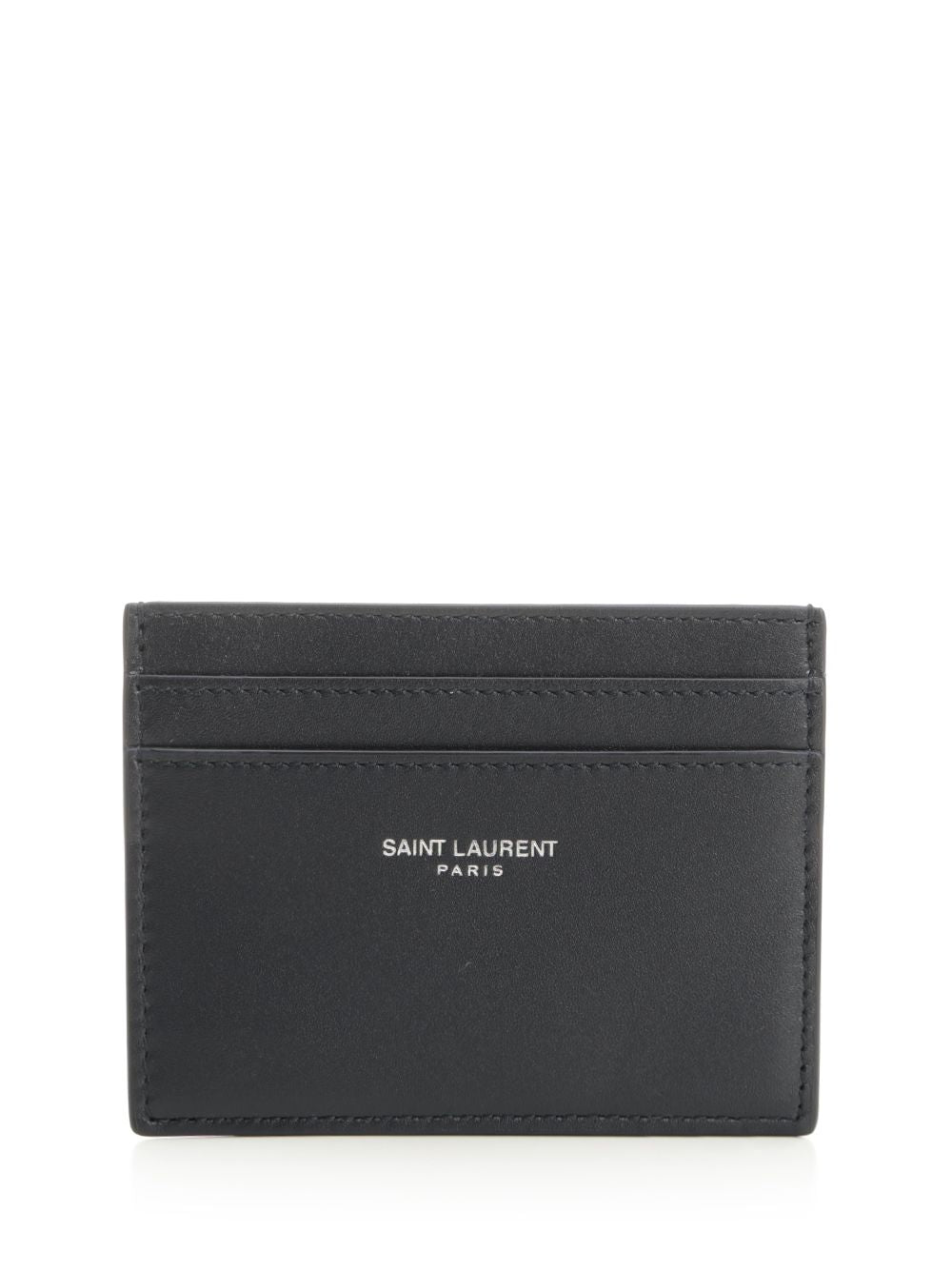 Saint Laurent Saint Laurent Paris Card Holder Wallets - Blue | 26589f8df9c1e552f23bba6939404e25d1567626