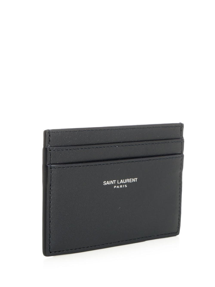 Saint Laurent Saint Laurent Paris Card Holder Wallets - Blue | a84a7c402948c148720efd4ef9b4f7e3cc5352f5
