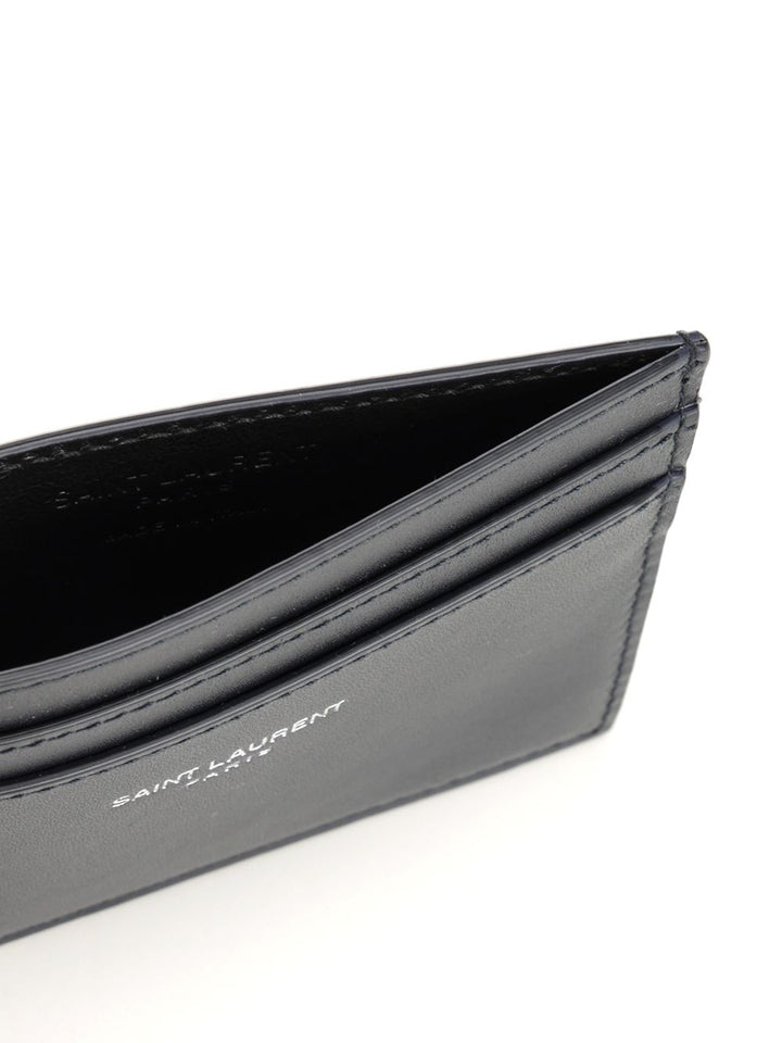 Saint Laurent Saint Laurent Paris Card Holder Wallets - Blue | a3b017b0293a3830799bd2459654638820661894