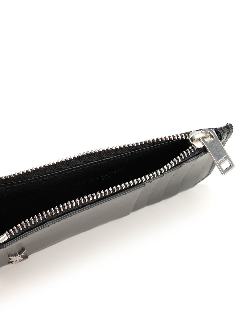 Saint Laurent Fragments Tiny Cassandre Wallets - Black | 73ca9a7d1ffe662a1be3cd1555f347ec78bbcebe