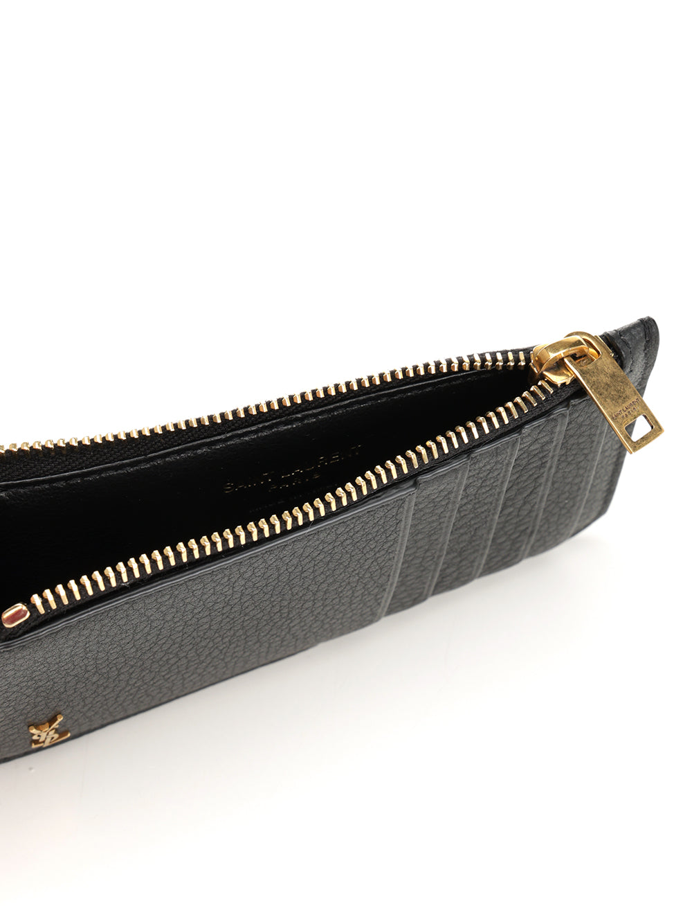 Saint Laurent Tiny Cassandre Fragments Wallets - Black | 26154c277c7d7b35ae634185baace56d6838a07d