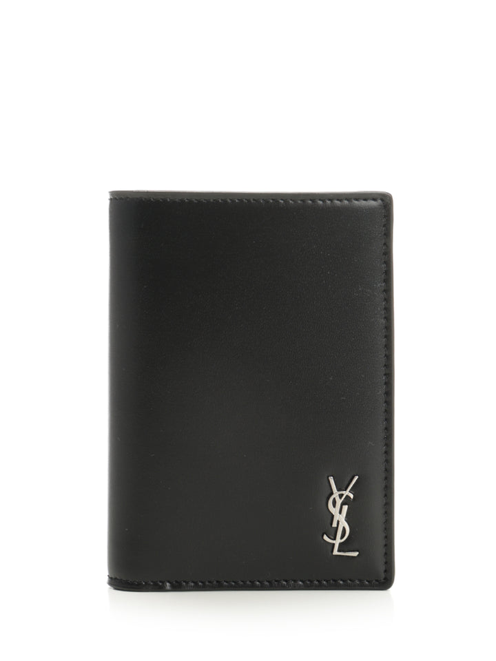 Saint Laurent Tiny Cassandre Wallets - Black | b63f6c64bc1a66395d392cf1825ba8191e2e6dec