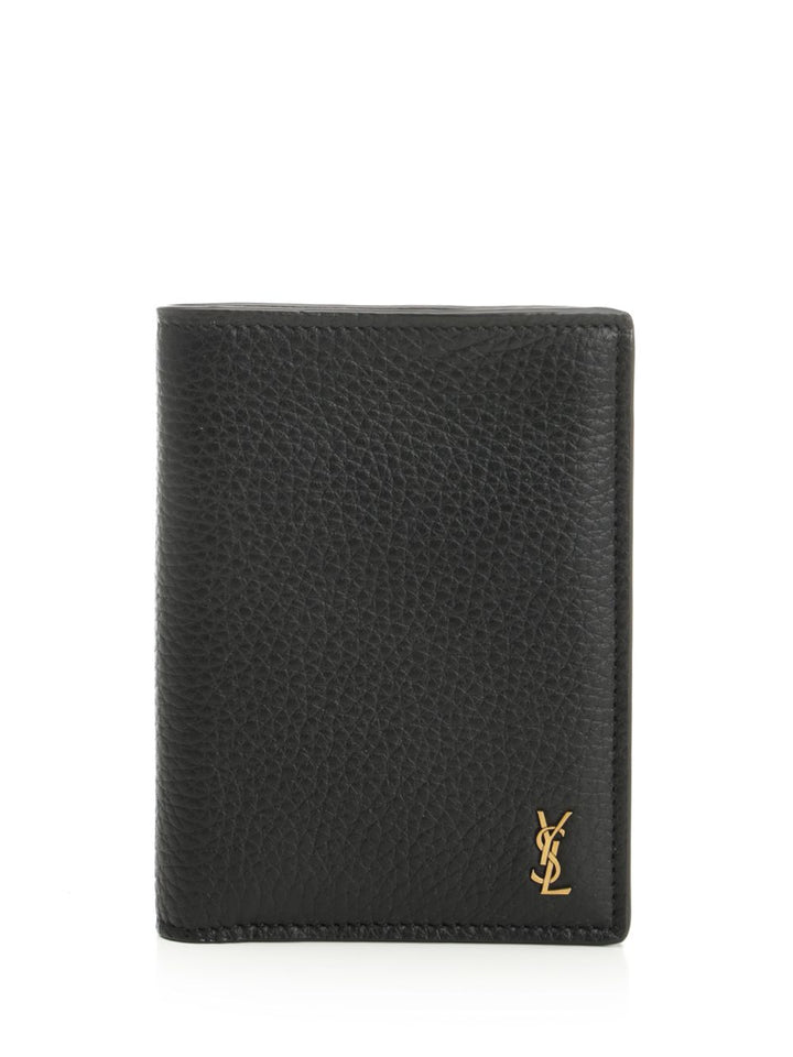 Saint Laurent Tiny Cassandre Wallets - Black | 92bdc78b737e477ef82d2f02539780e6289a7d5c