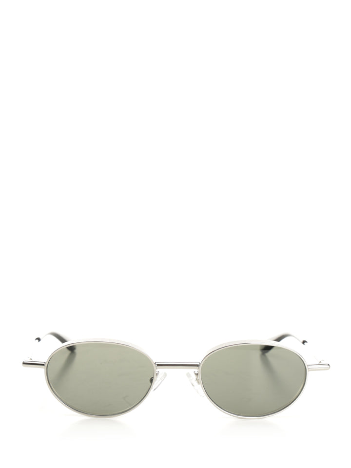 Mcqueen Oval Sun Glasses - Silver | f2353c26c6e64e138cf6531ce3e81da26e6fb292