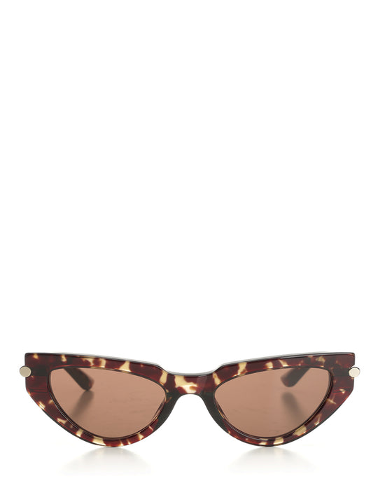 Cat-Eye T-Bar Icon Sun Glasses Brown