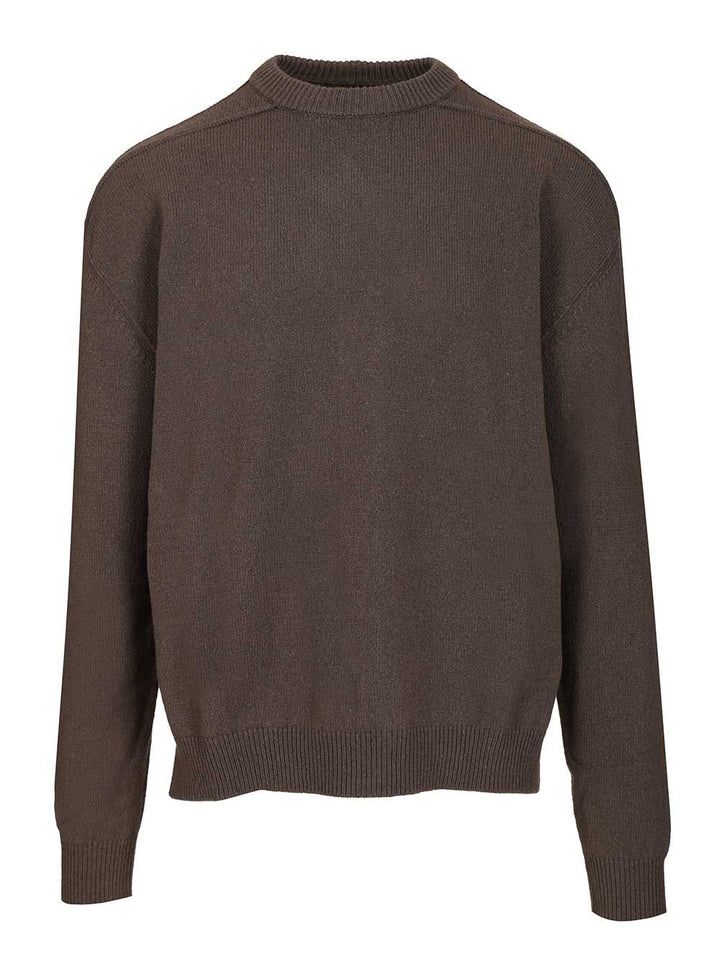 Rick Owens Cashmere Crew Neck Sweater Knitwear - Brown | 1845b8f554844670333c13e29982cf6a0db02011