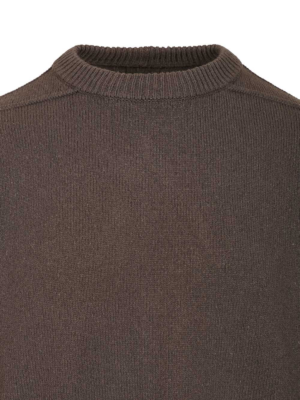 Rick Owens Cashmere Crew Neck Sweater Knitwear - Brown | c5690433e2fba8d8be8e0eb30a65a51b3ef66aab