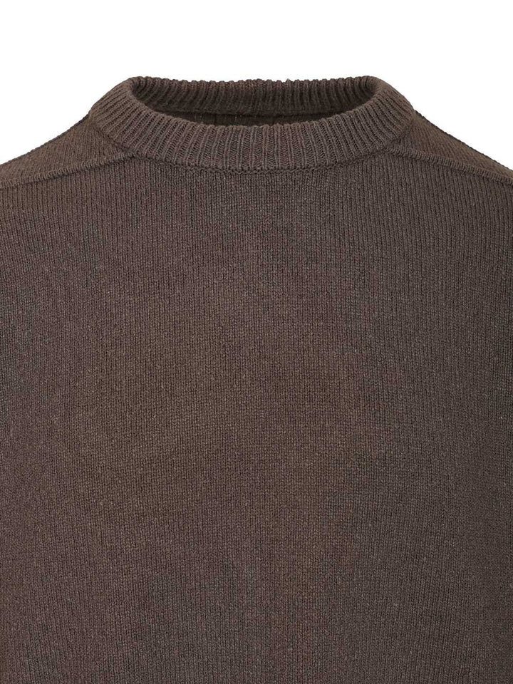Rick Owens Cashmere Crew Neck Sweater Knitwear - Brown | c5690433e2fba8d8be8e0eb30a65a51b3ef66aab