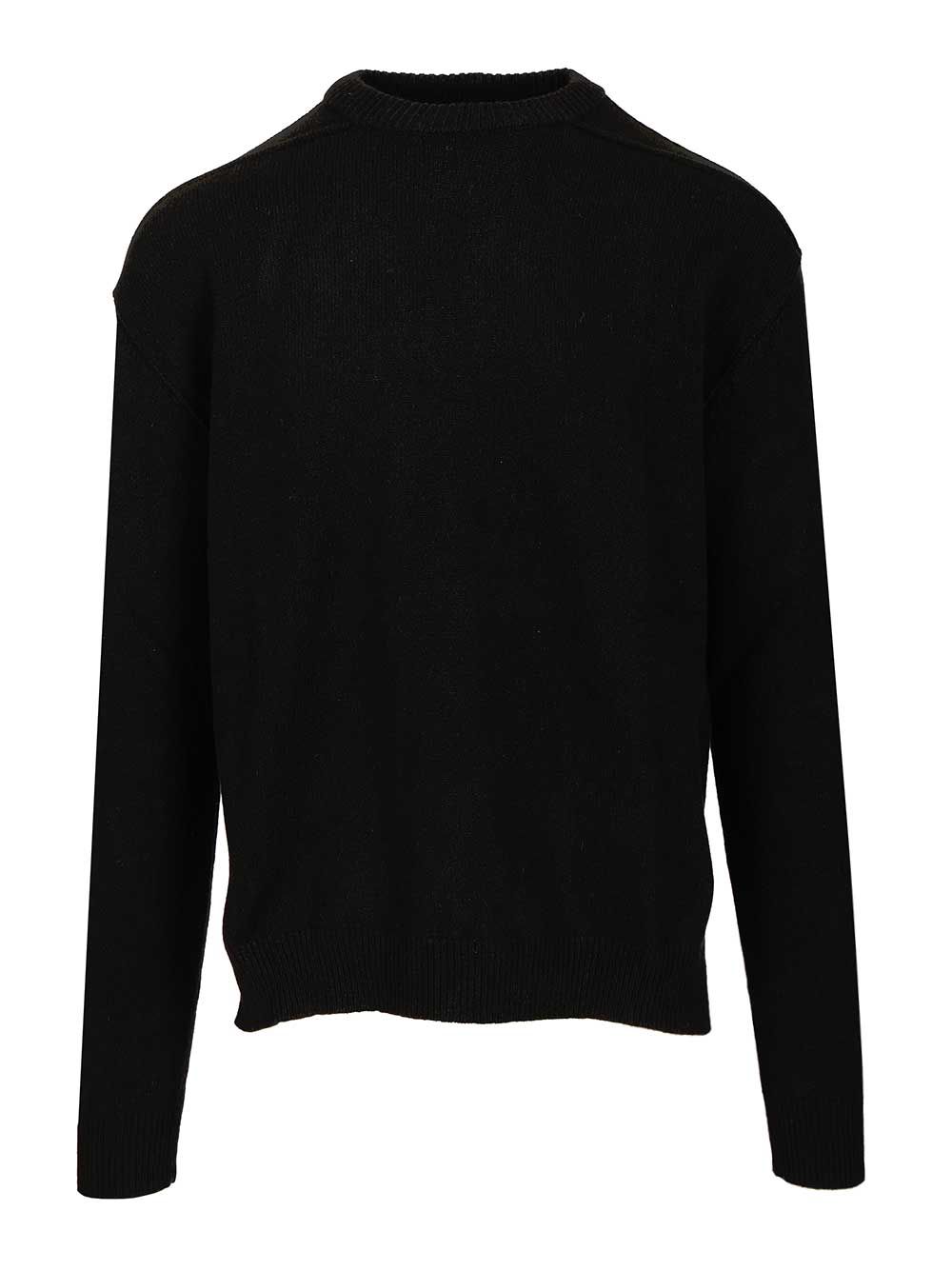 Rick Owens Cashmere Crew Neck Sweater Knitwear - Black | 46c49867920ffb5acd3504df88955ead684e9549