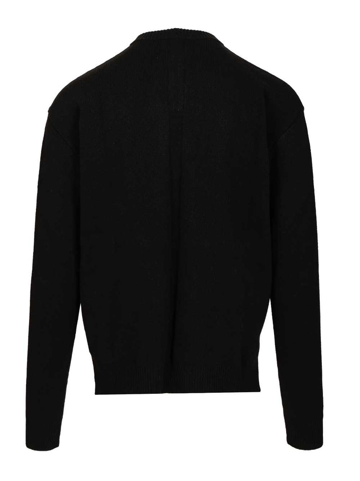 Rick Owens Cashmere Crew Neck Sweater Knitwear - Black | a3736297c179eb46b5a64850c600d6d39c6a99ff