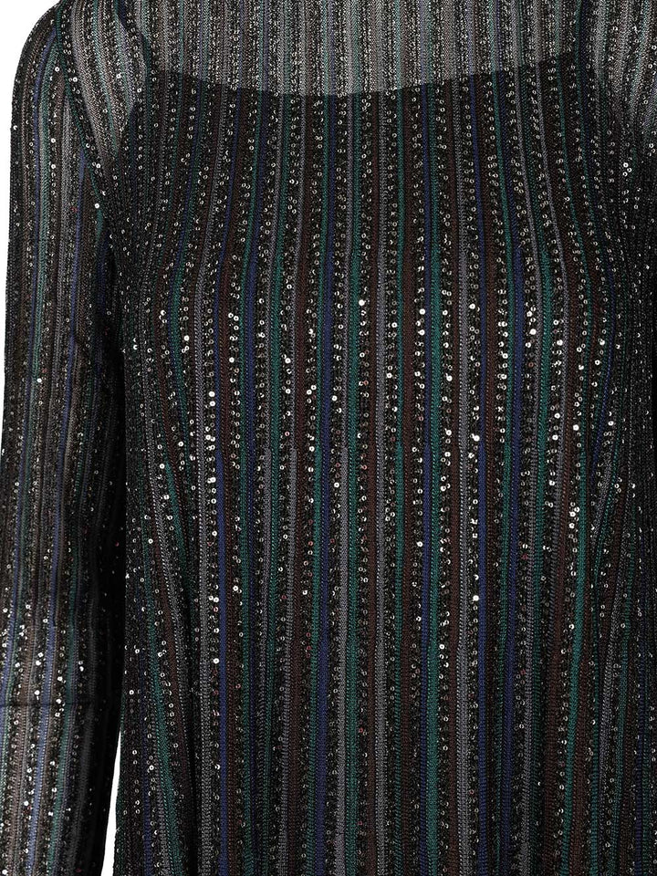 Missoni Short Dress In Lurex Dresses - Black | 36deae75bd3dcc4b468ce53e9f5d823be8e1dd08