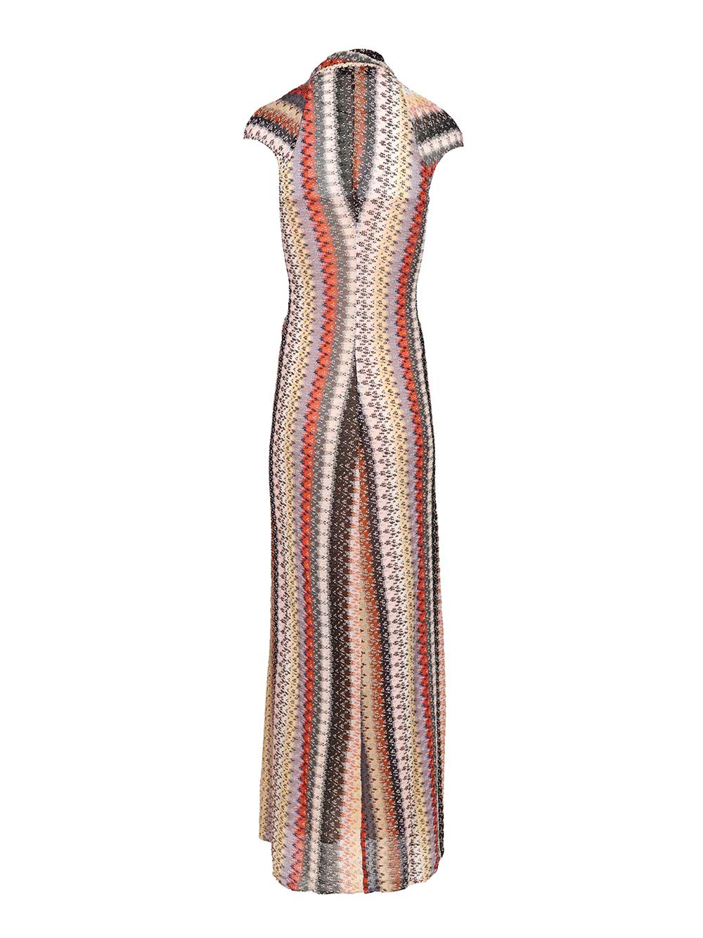 Missoni Long Dress With Neckline And Knot Dresses - Multicolor | d1aa5d93f104ba074649987165dbaebea3f719ea
