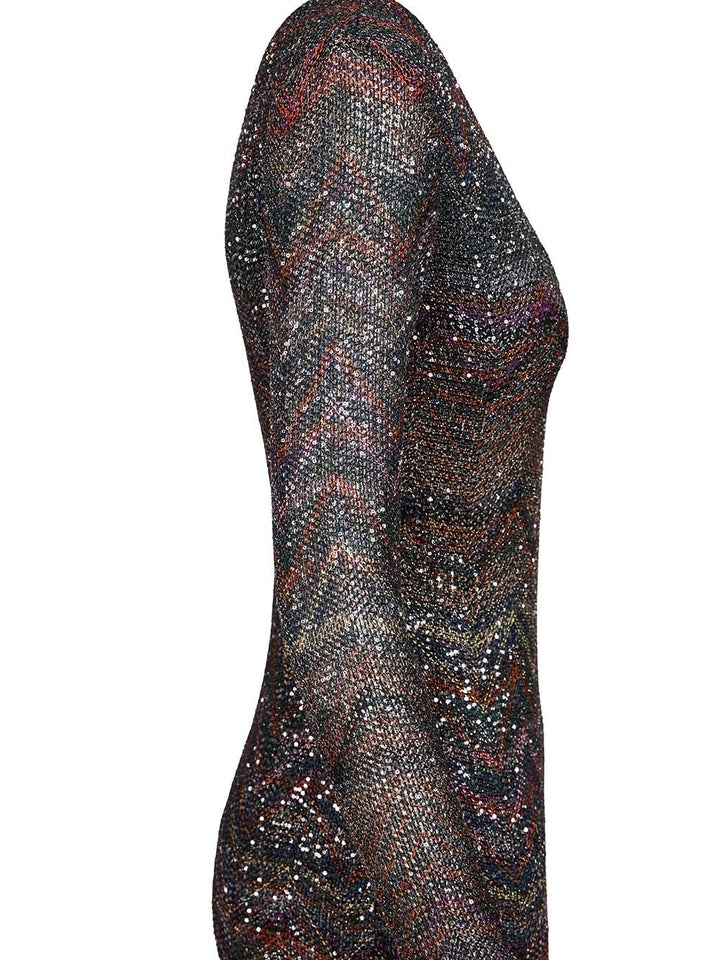 Missoni V-Neck Mini Dress Dresses - Multicolor | c461ac24b69cc90db4ad2b3534eb53ca78637ab3