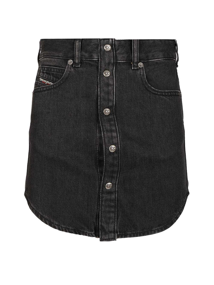 Diesel De-Ard Miniskirt Jackets - Black | 497f6413d0c24a32a2492d9648da4ebb1442bd65