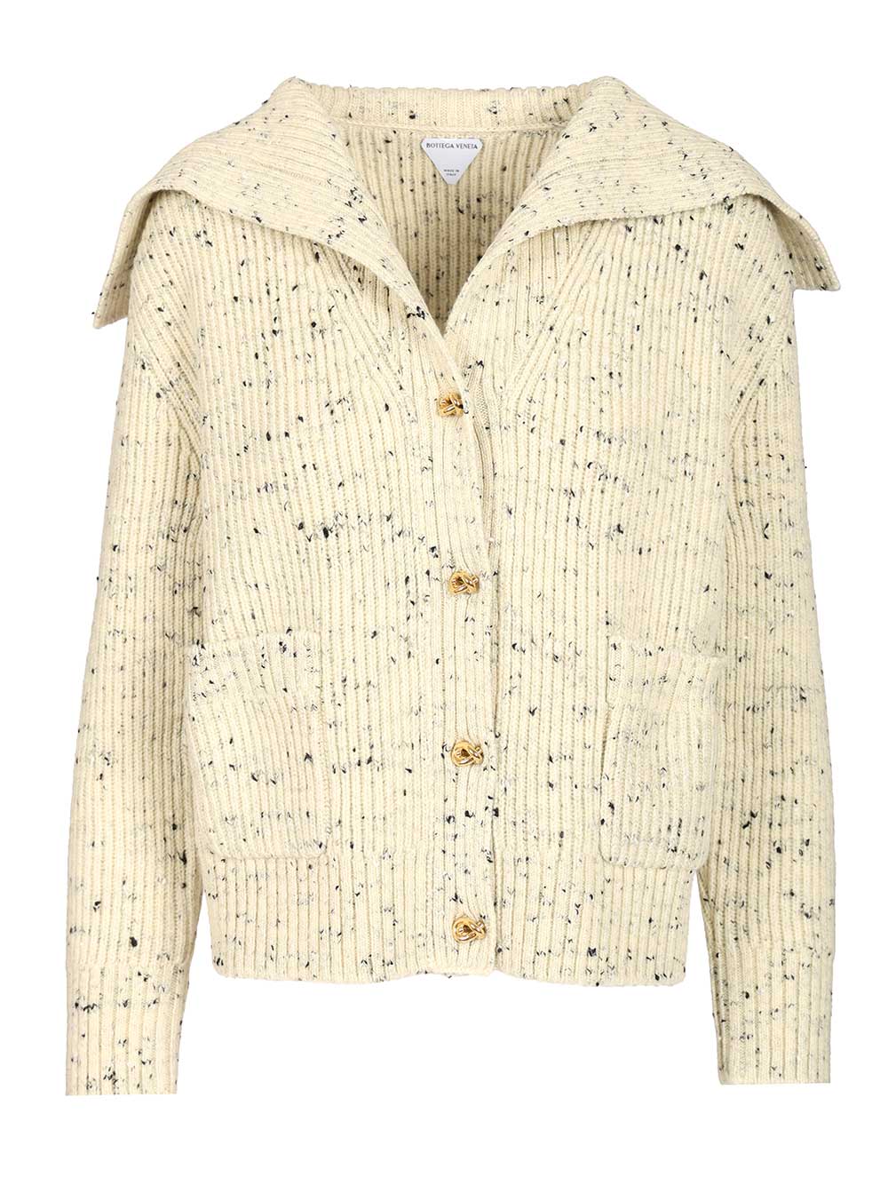 Bottega Veneta Ribbed Wool Cardigan Knitwear - Beige | eba4f672275cd836f87e6982395c86378eade629