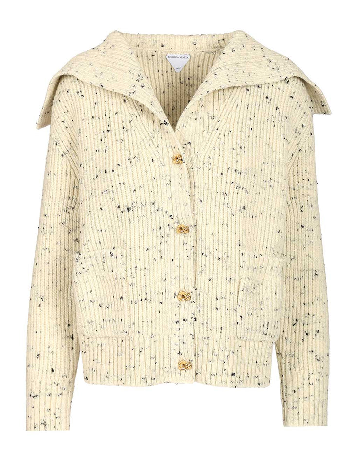 Bottega Veneta Ribbed Wool Cardigan Knitwear - Beige | eba4f672275cd836f87e6982395c86378eade629