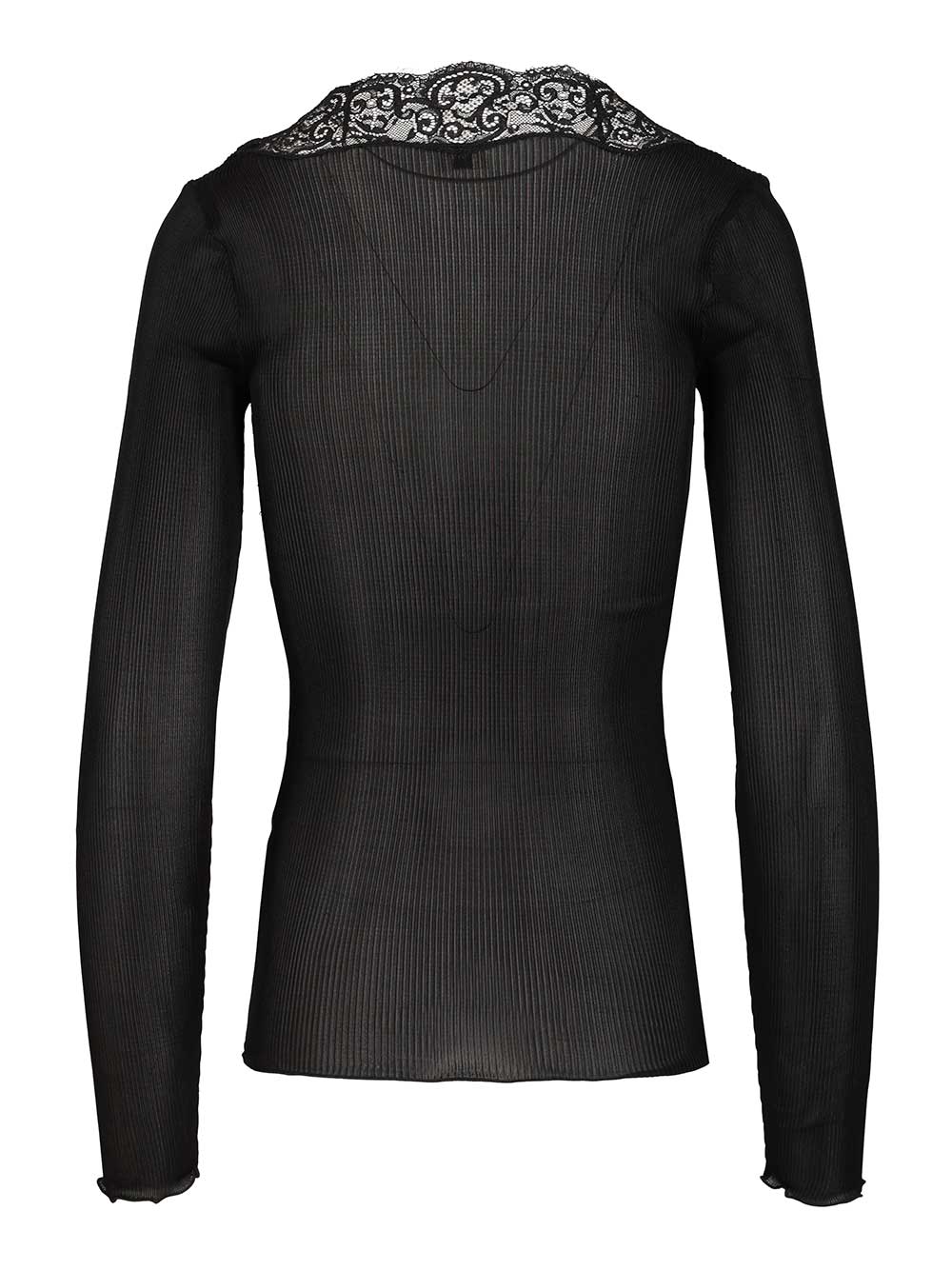 Saint Laurent Silk And Lace Cardigan Knitwear - Black | 35e4965ff8de538dfa2d0271b091e40a68c17d80