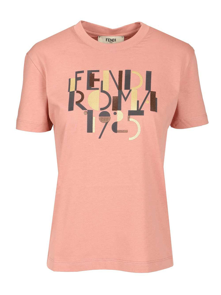 Fendi Fendi Roma T-Shirt - Rose | 76cb614468233de6c72477e2b9a5f9bee7f9fa1d