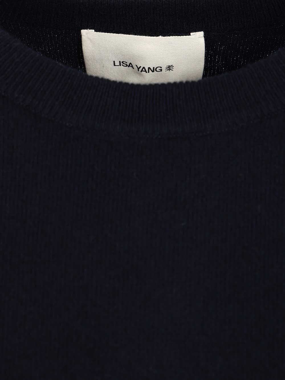 Lisa Yang Short-Sleeved Cashmere Top Knitwear - Blue | a287fcf625ebde5ba85e8ad00f46cedd3d0c80a9