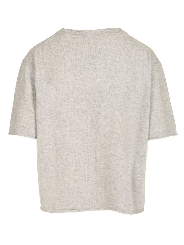 Lisa Yang Short-Sleeved Cashmere Top Knitwear - Grey | e67af529b8f6ea94aab15e86c1de63b138bf3cac