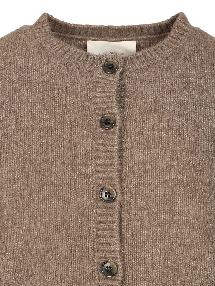 Lisa Yang Felicia Cardigan Knitwear - Brown | 468bc80eb9cf80e9e0fe5acacf27d17be13e5c8e